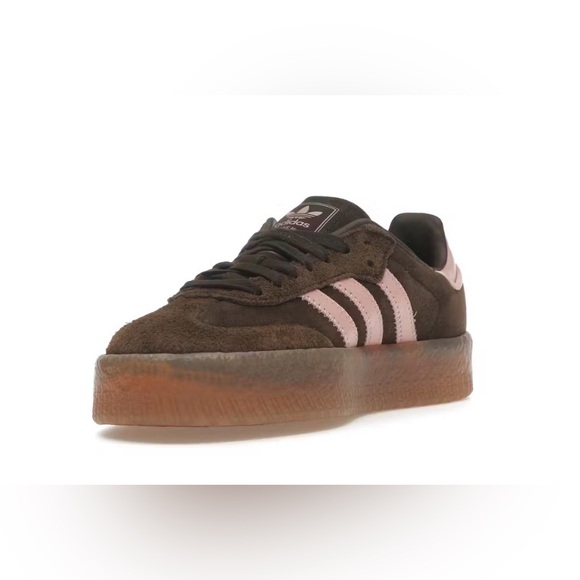 adidas Originals [6.5] Women’s Sambae Sneakers Brown/Mauve JI2744 - Picture 4 of 6